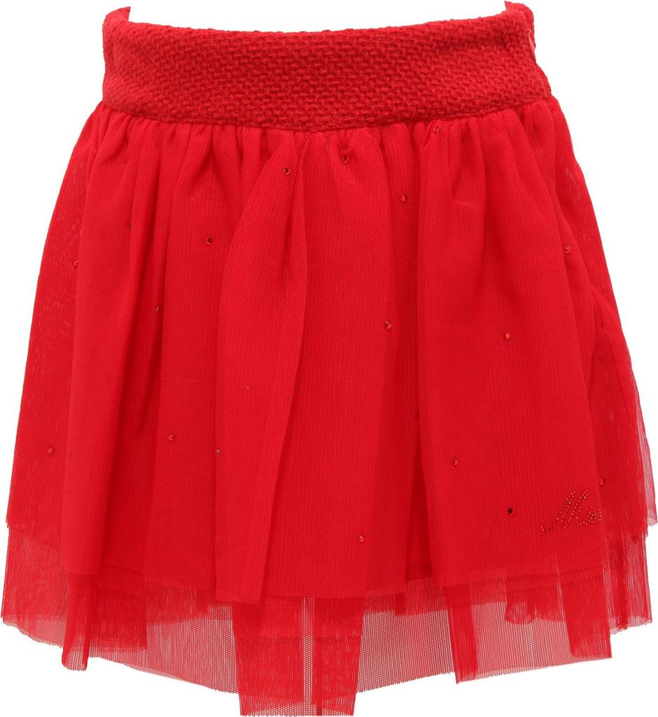 7116R gonna rossa tulle strass bimba MISS BLUMARINE gonne Röcke Kinder