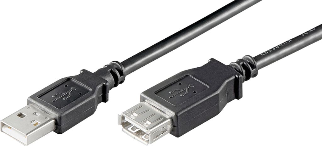 Goobay USB Verlängerungskabel 68903 USB 2.0 1,8m A-Stecker/A-Buchse sw