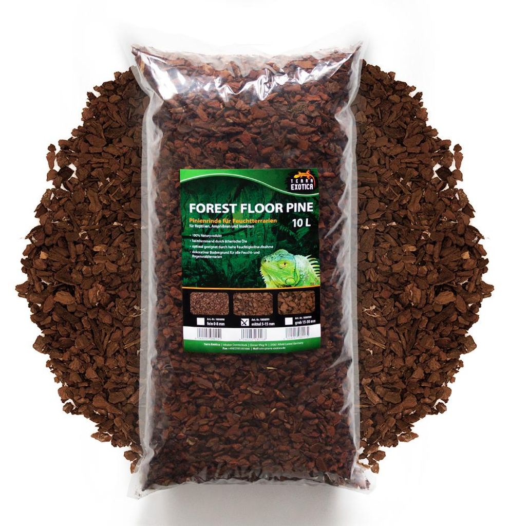 Forest Floor Pine Mittel 10 Liter – Pinienrinde Einstreu für Terrarien & Reptilien