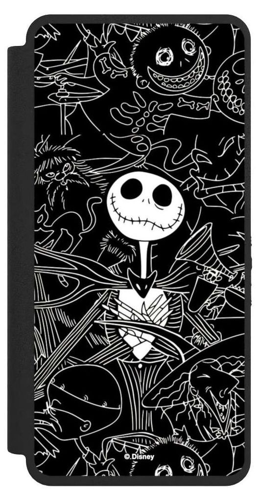 NIVOCASE Klapphülle für Samsung Galaxy S26 Ultra Handyhülle aus Kunst Leder NIVOflip schwarz Disney Halloween Nightmare Before Christmas