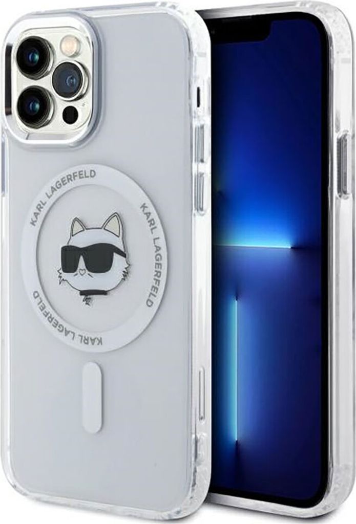 Karl Lagerfeld IML Metal Choupette Head MagSafe - iPhone 12 / iPhone 12 Pro Hülle (Weiß)
