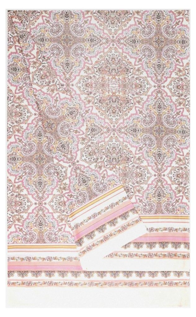 Foulard aus 100% Baumwolle in Beige, Maße: 350x270 cm