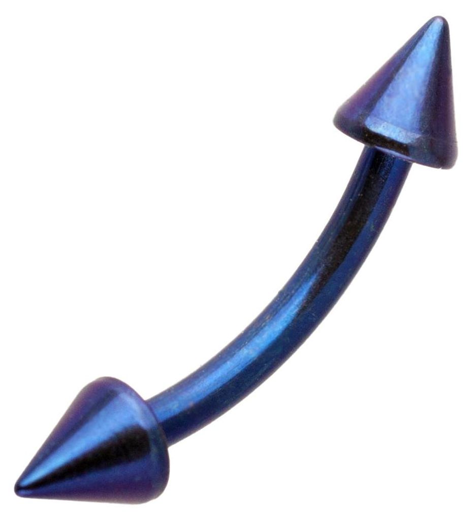 Augenbrauenpiercing: Piercing Titan Hantel mit Spikes Produktbild 