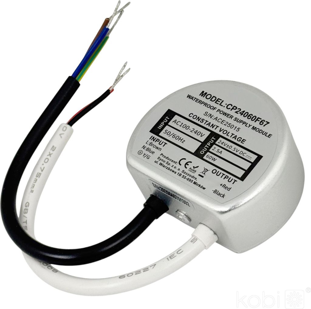Modul Netzteil Puszkowy 24V 60W 2,50A IP67 Kobi Produktbild 