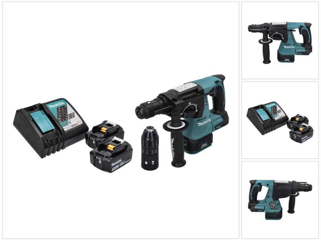 Makita DHR 243 RF Akku Bohrhammer 18 V SDS plus Brushless + Produktbild 