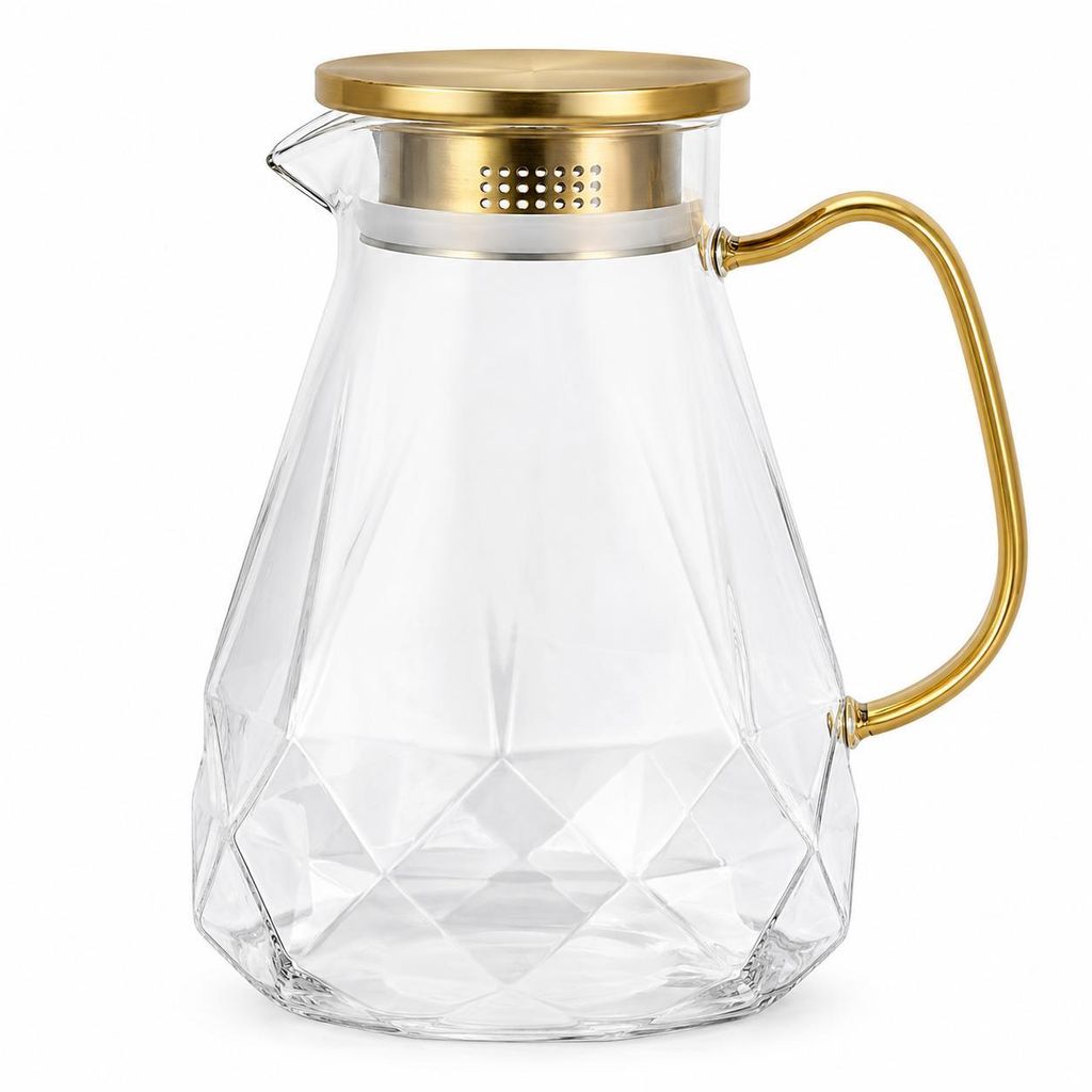 Caraffa da 2,2 l con motivo a rombi in vetro borosilicato, Immagine del prodotto 