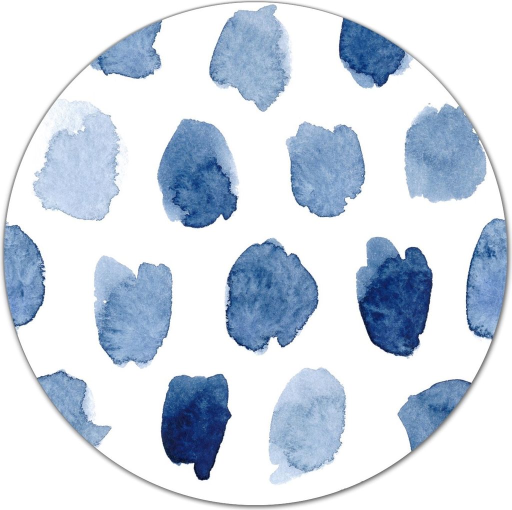 Glas-Herdabdeckplatte Glaskeramikkochfeld-Abdeckung Schneideplatten - 40 cm - Blaue Tintenpunkte