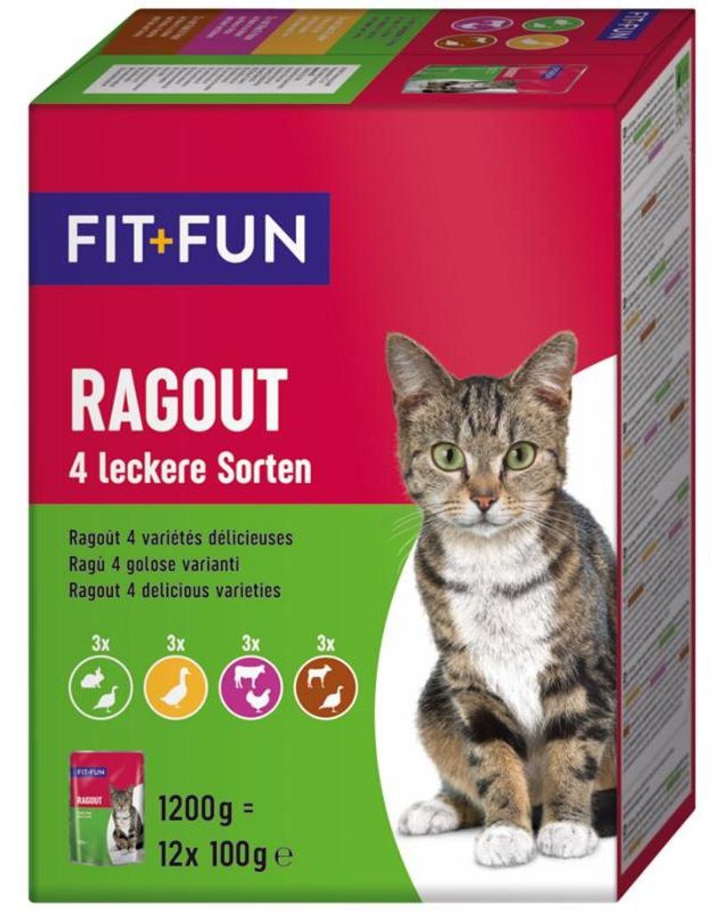 FIT+FUN Adult Ragout 4 Sorten 12x100g