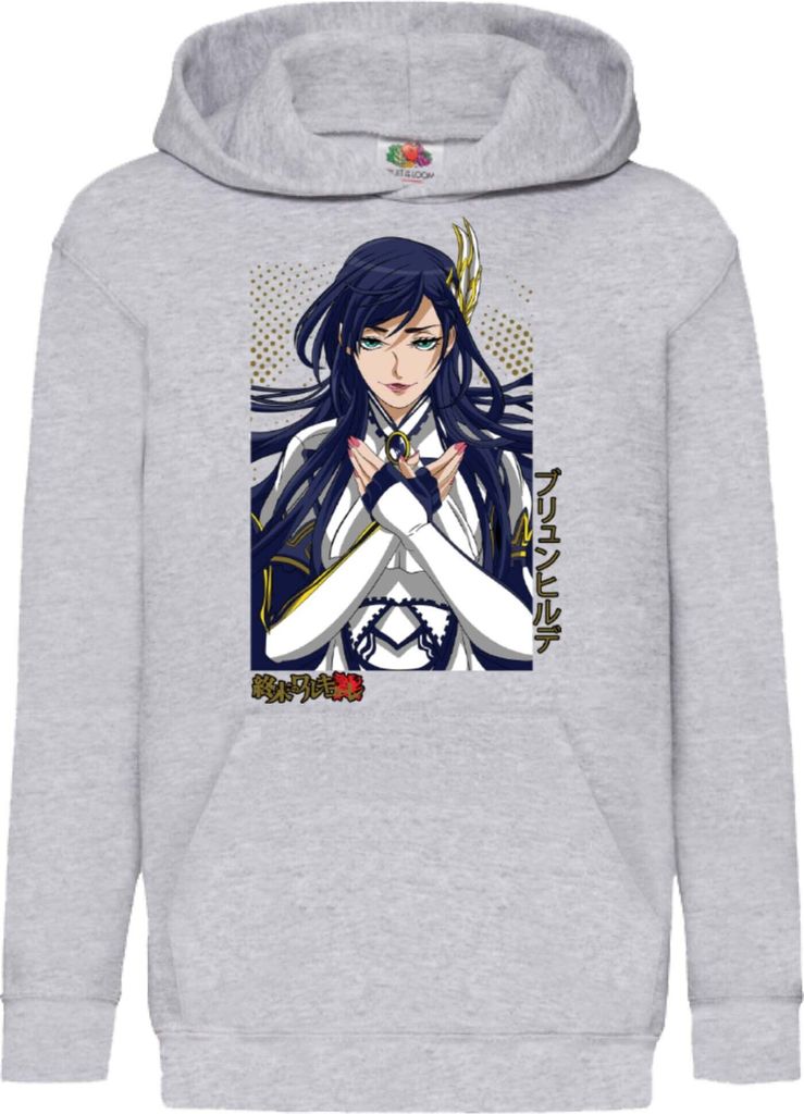 Kinder Kapuzenpullover Anime Manga Record Of Ragnarok, 12-13 Jahr - 152 / Grau