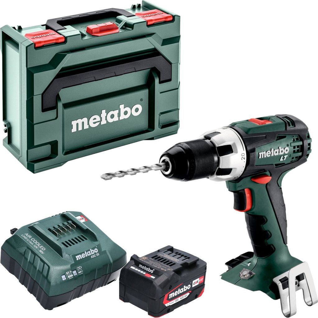 Metabo BS 18 LT Akku Bohrschrauber 18 V 60 Nm + 1x Akku 4,0 Ah + Ladegerät + metaBOX
