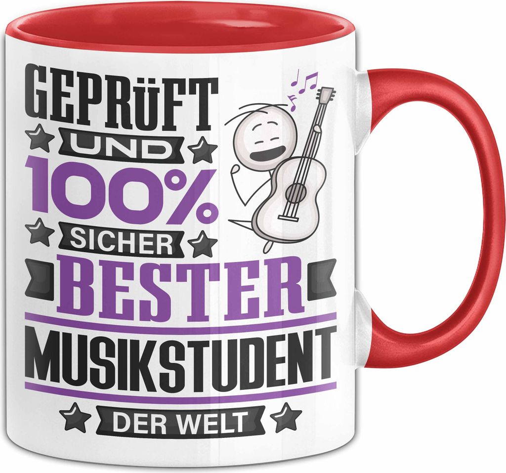 Musikstudent Geschenk Lustiger Spruch für Musikstudent Geschenkidee Bester Musikstudent Der Welt (Rot)