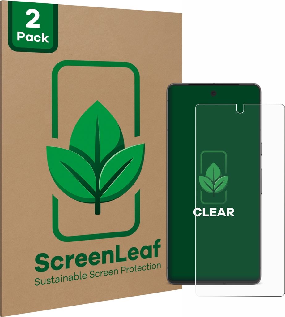 2x ScreenLeaf Schutzfolie für Google Pixel 7 nachhaltiger Displayschutz Display Schutz Folie Klar Transparent