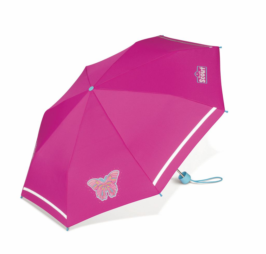 Sterntaler Kinder-Regenschirm – Praktischer Taschenschirm Für Kindergarten & Schule, Mit Reflektierendem Logo, Marineblau