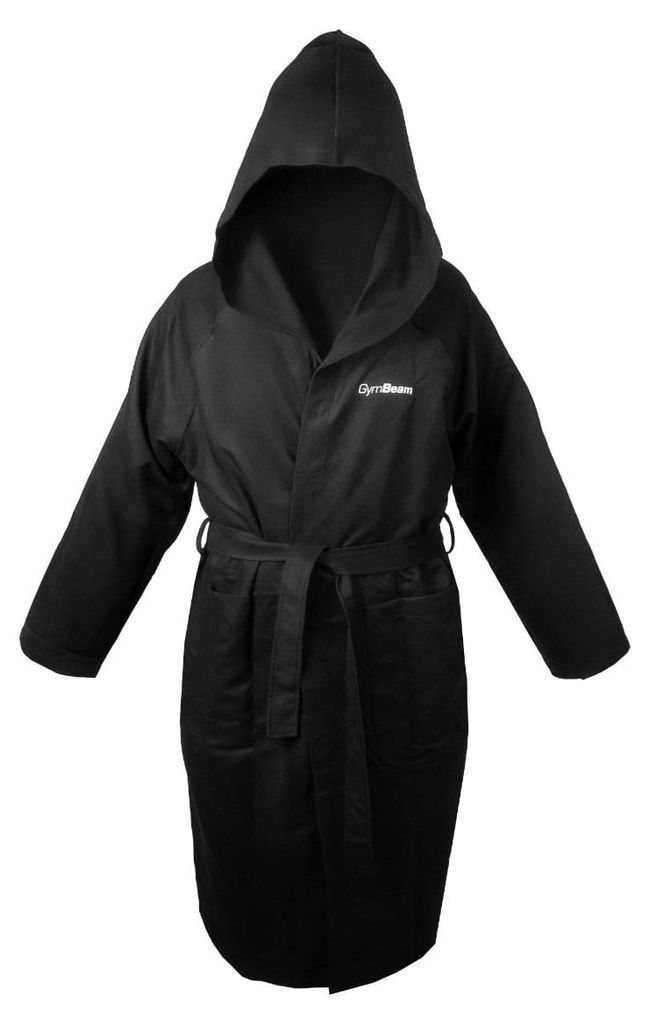 GymBeam - Schnelltrocknender Bademantel in Black XXL