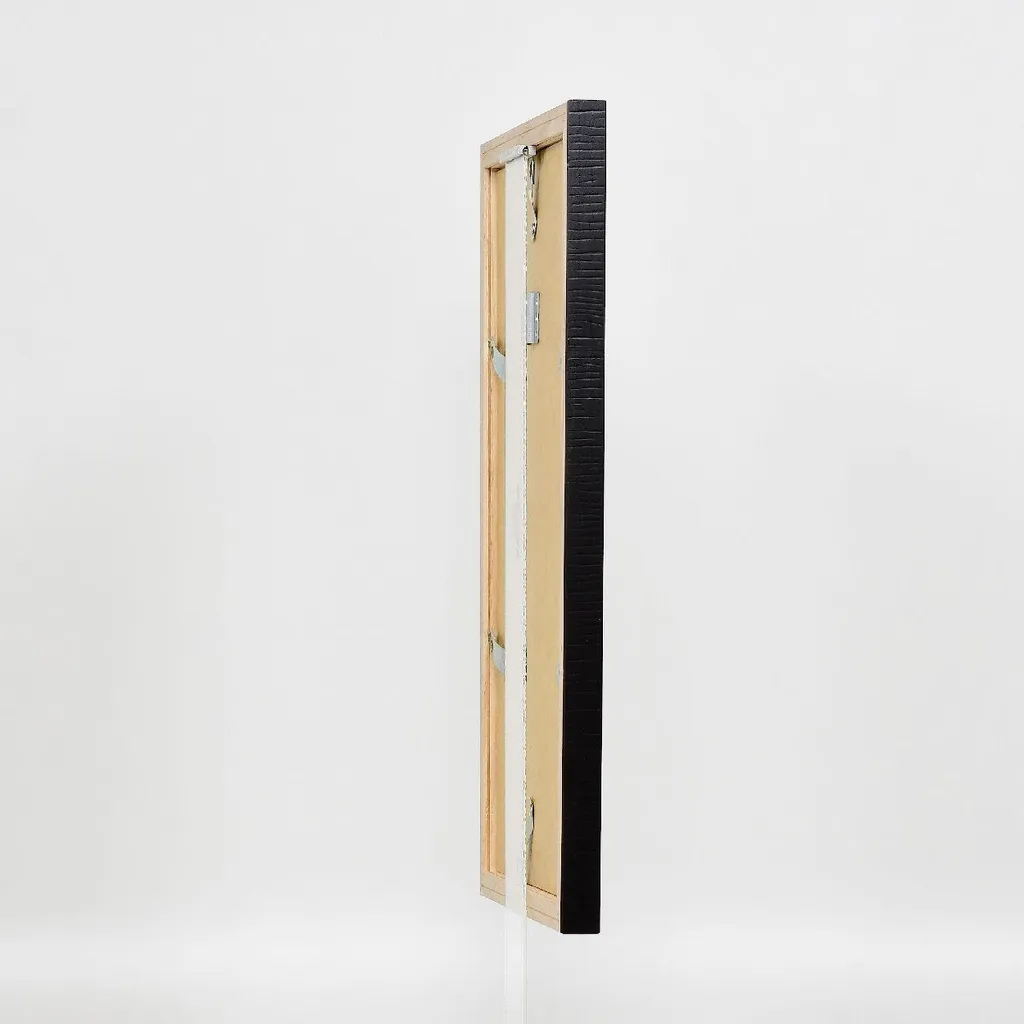 Cornice Nera 20x28 Legno Effect Profilo 48 - Vetro Antiriflesso Professionale - 9