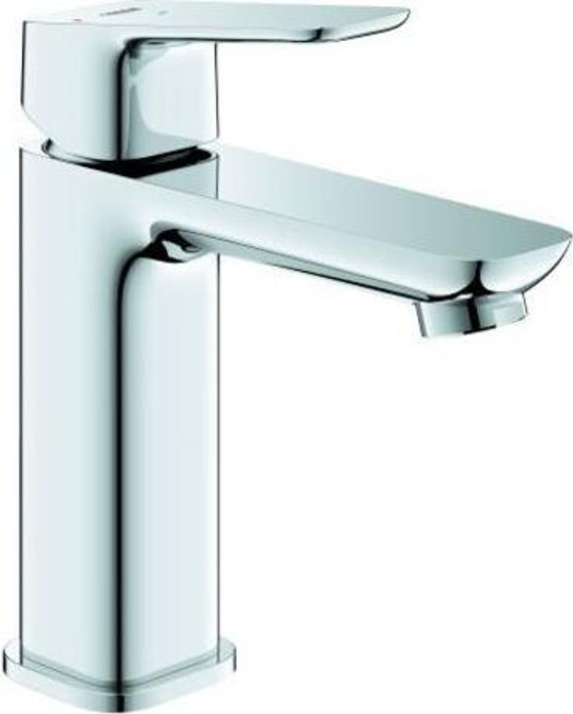 GROHE Cubeo Einhand-Waschtischbatterie, M-Size, Ausladung 116mm, Push-Open Ablaufgarnitur, EcoMode, 1017570000