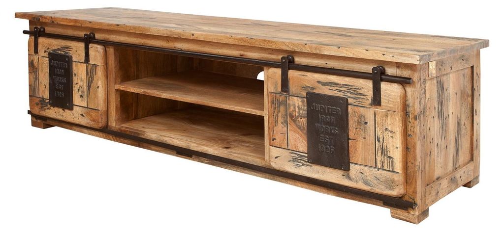 MASSIVMOEBEL24 | mobile TV in legno di Mango 180x55x50 Immagine del prodotto 