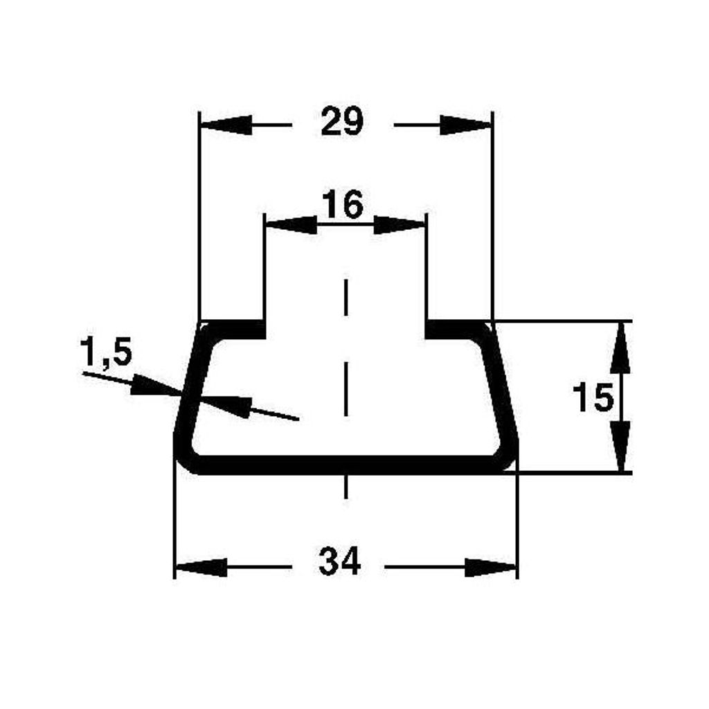 2 Meter Niedax Ankerschiene 2975/2 FL