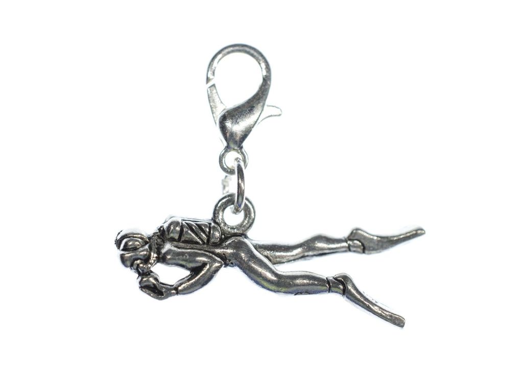 Taucher Charm Charms Miniblings Anhänger Bettelanhänger Tauchen Tauchanzug
