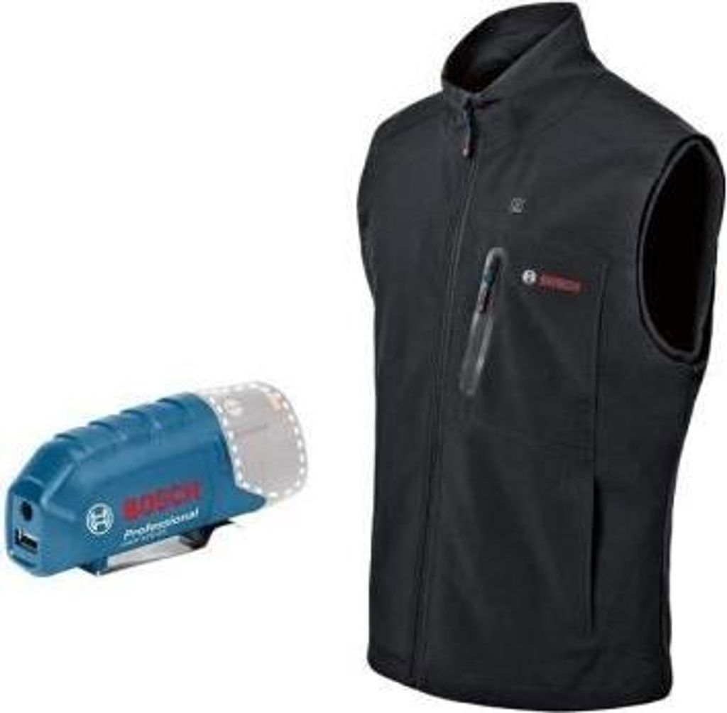 Bosch Professional GHV 12+18V XA Heizjacke, Größe 3XL, Akku nicht enthalten, 3 Heizzonen, Einstellbare Heizleistung