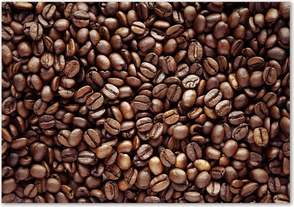 Tulup Leinwandbild - 100x70 cm - Wandkunst - Drucke auf Leinwand - Leinwanddruck - Essen & Getränke - Braun - Kaffeebohnen