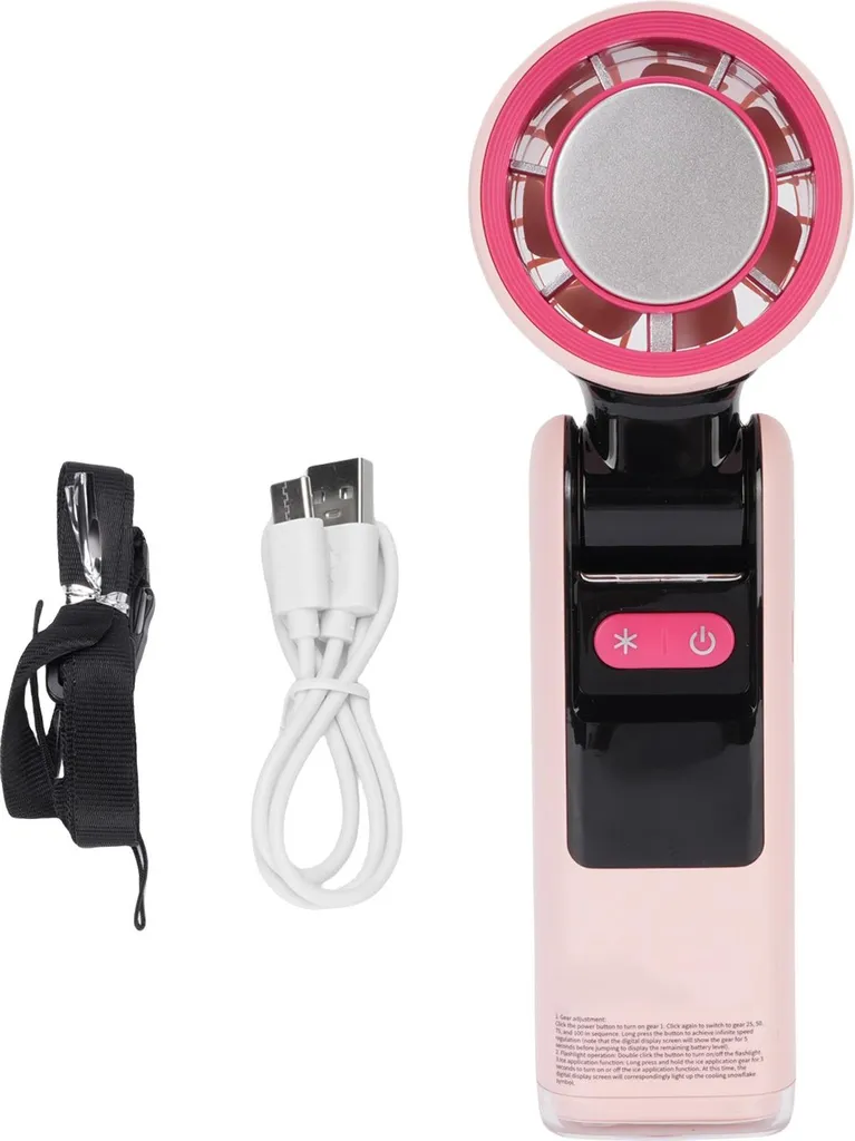 Ventilateur turbine rechargeable 100 vitesses avec affichage et lumière