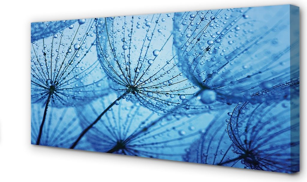 Leinwandbild 140x70 Wandkunst Tropfen Makro Löwenzahn