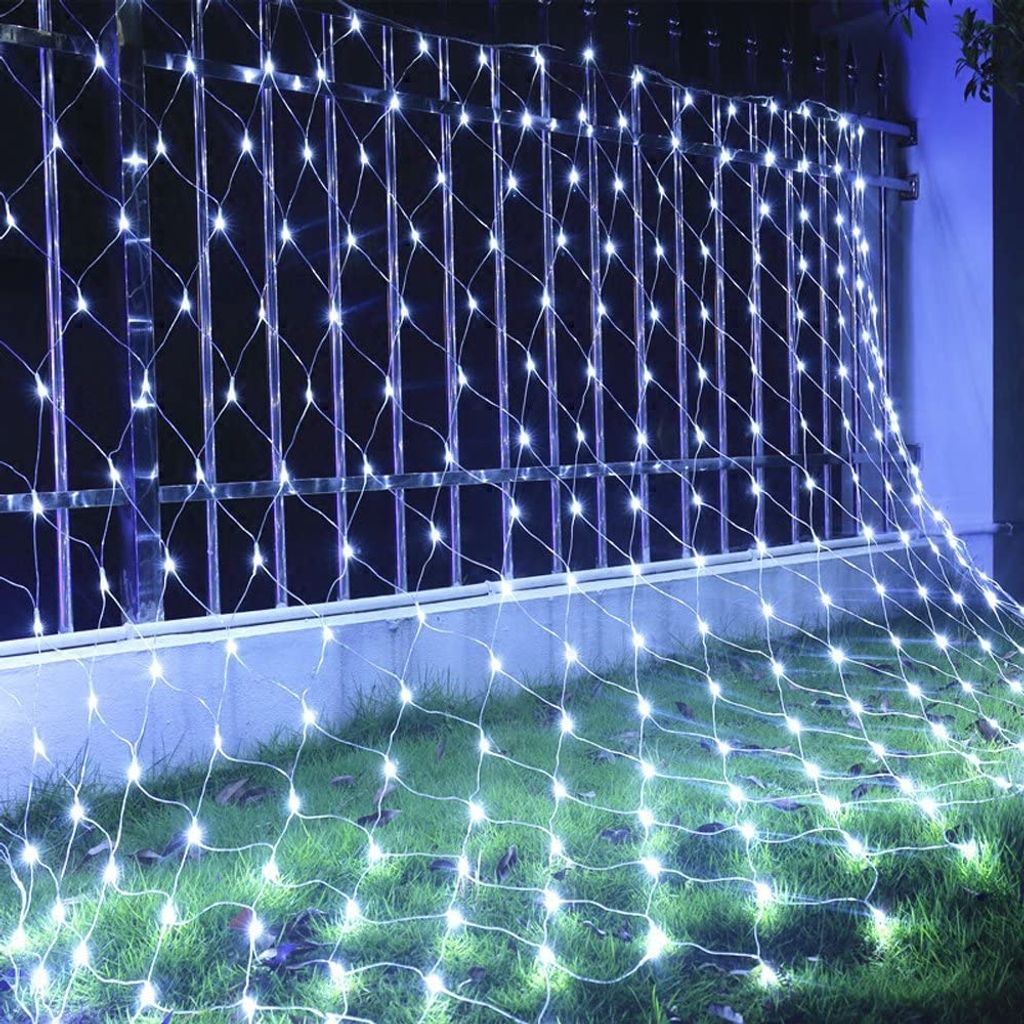 Lichterkette LED Netzlicht Lichternetz Lichtervorhang Weihnacht Speicherfunktion 