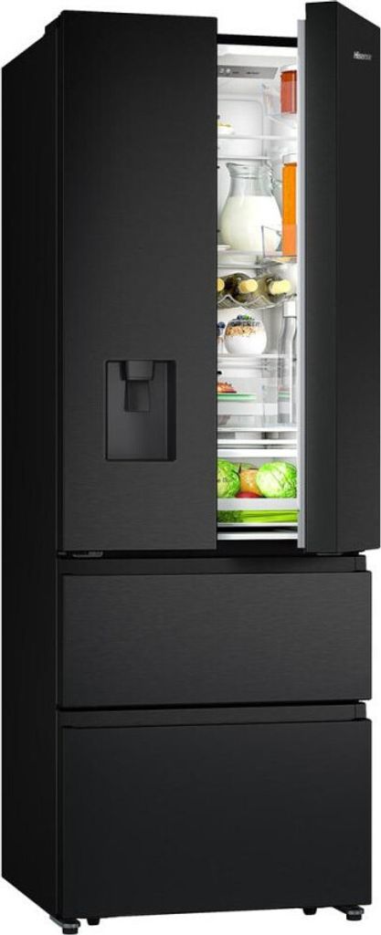 Hisense RF632N4WFE, Stojací, Francouzská dvířka, Černá, Obrázek produktu 
