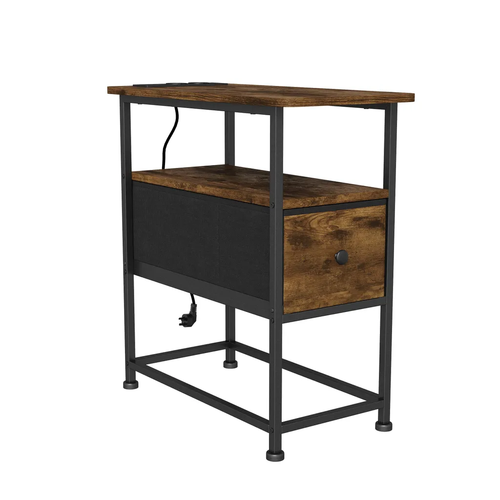 Table de nuit ProximaX peu encombrante avec tiroirs et ports de charge