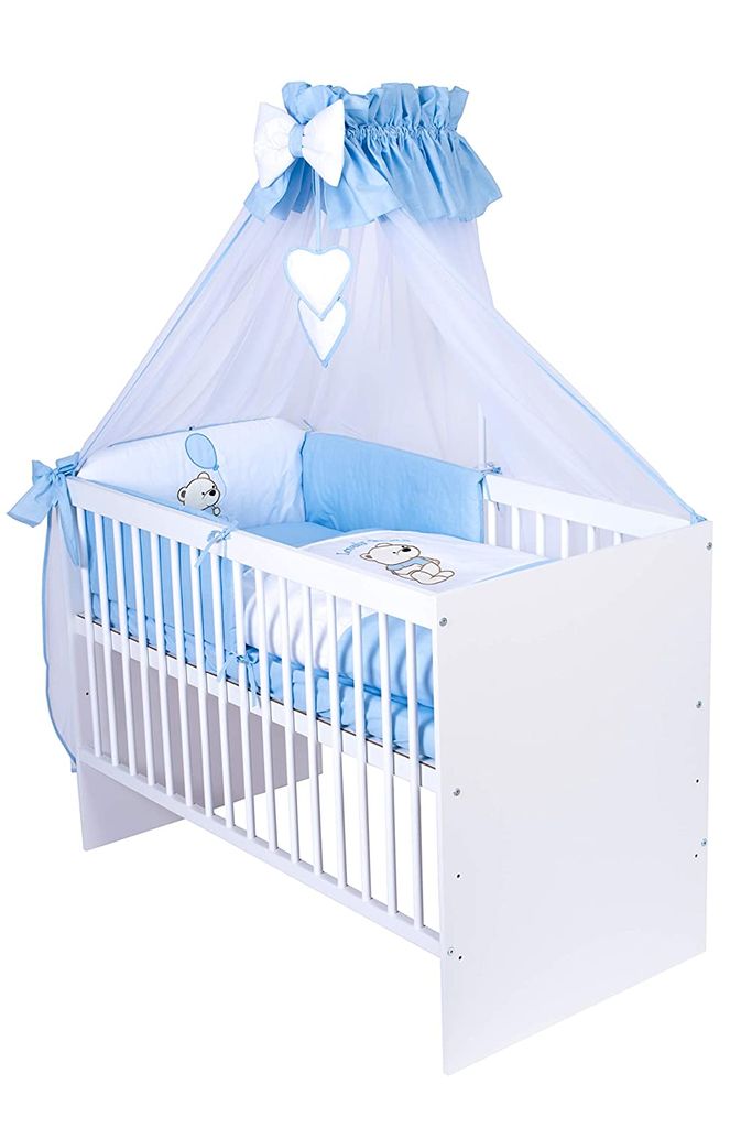 3 teilig babybettwäsche set mädchen/jungen tauglich für kinderbett 120x60cm-antiallergische 100% baumwolle