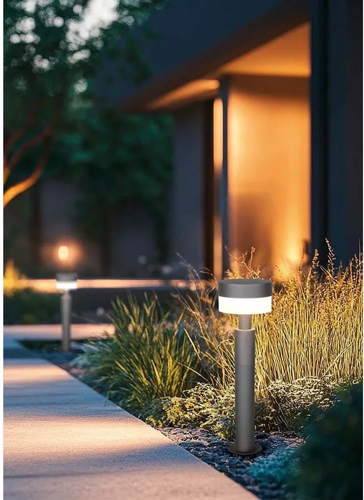 Sécurisez vos chemins avec ce lampadaire LED extérieur anthracite 50cm