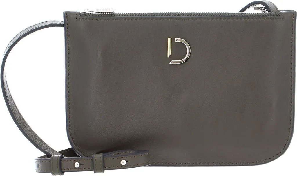 Petit sac double compartiment cuir nappa vert army Marcia par Decadent
