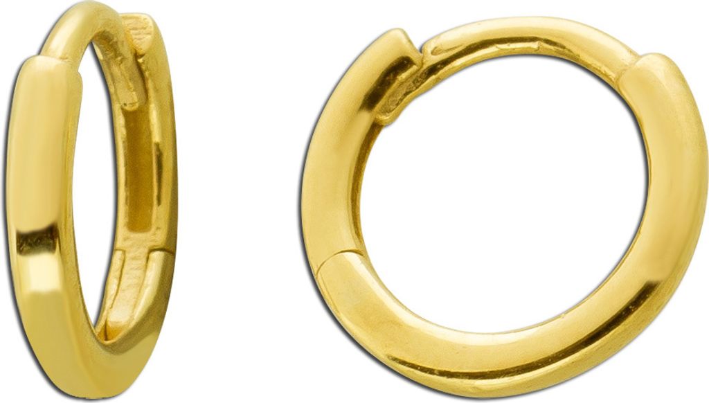 Piercing Creolen 8mm Gelbgold 333 8K Klapp Scharnier