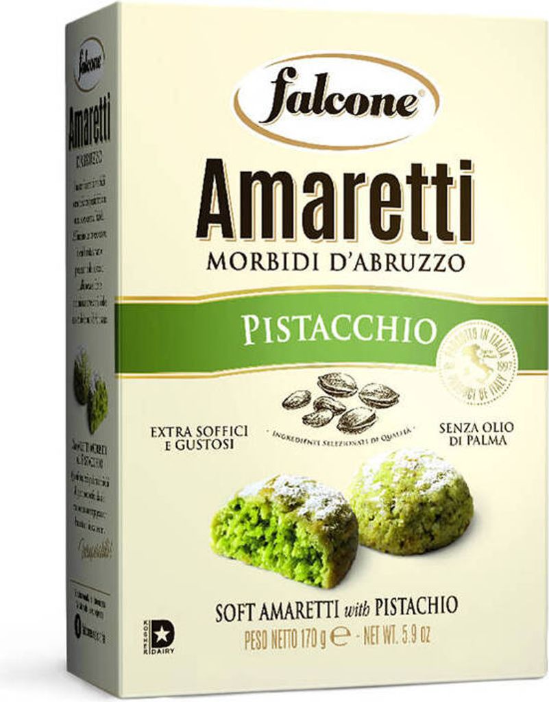 Amaretti Pistacchio Falcone 170g włoskie ciastka pistacjowe Zdjęcie produktu 