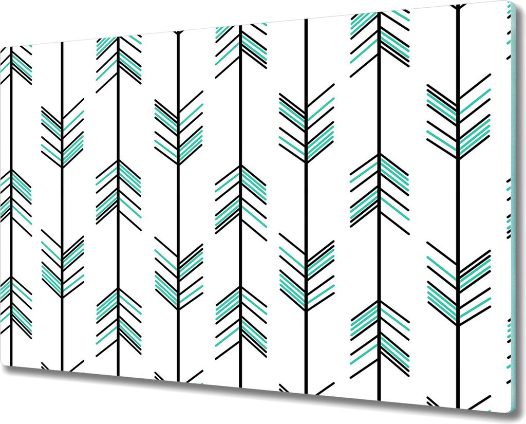 Glas-Herdabdeckplatte Glaskeramikkochfeld-Abdeckung Spritzschutz - 80x52 cm - Blumen Abstraktion