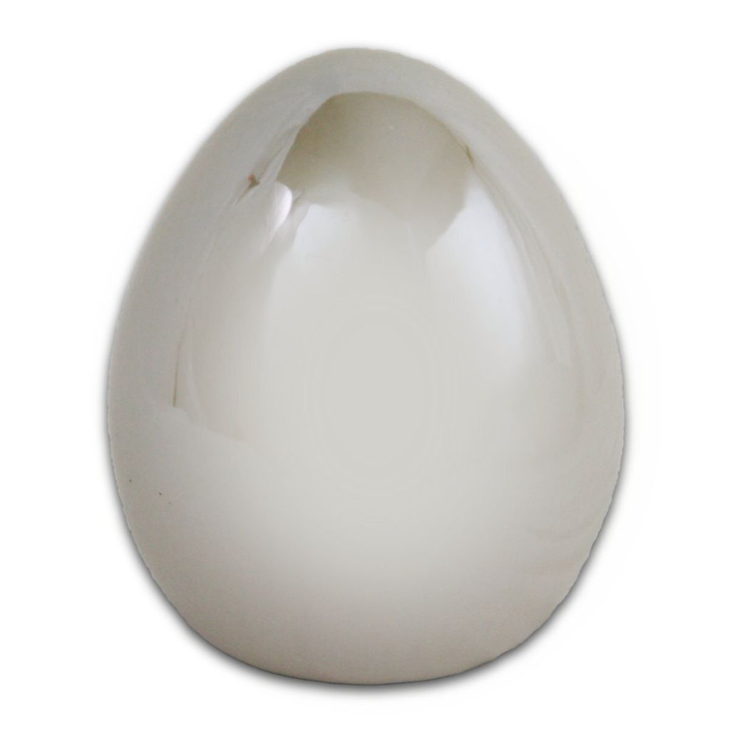 Porzellan Ei creme weiß glänzend Frühlingsosterdekoration Produktbild 