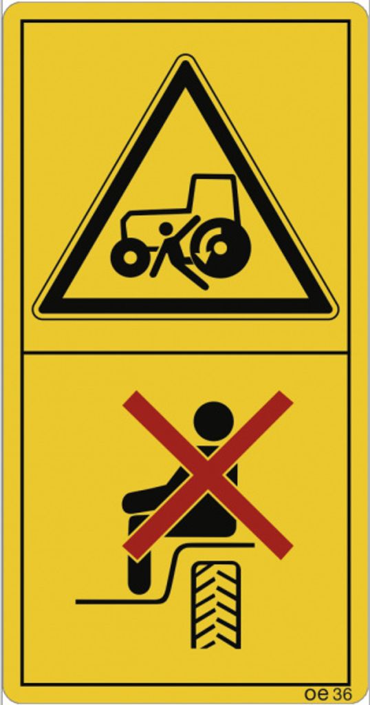 Dreifke Aufkleber - Das Mitfahren von Personen ist nur .., Folie, 88x168 mm,...