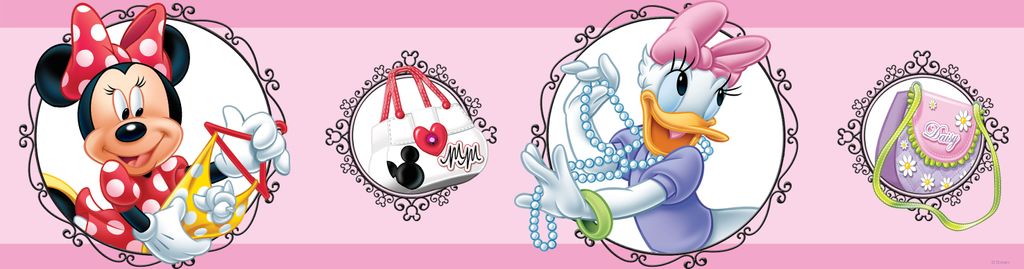 Disney samoprzylepna granica tapety Myszka Minnie i Kaczka Zdjęcie produktu 