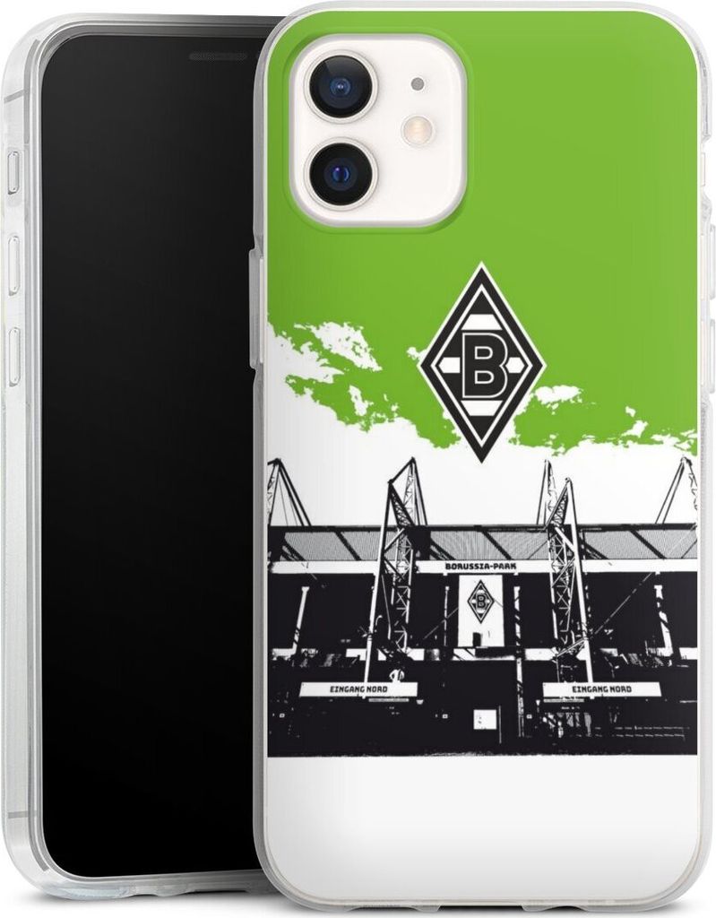 DeinDesign Handyhülle für Apple iPhone 12 Silikon Hülle Case Smartphone Schutzhülle Borussia Mönchengladbach Fanartikel Stadion