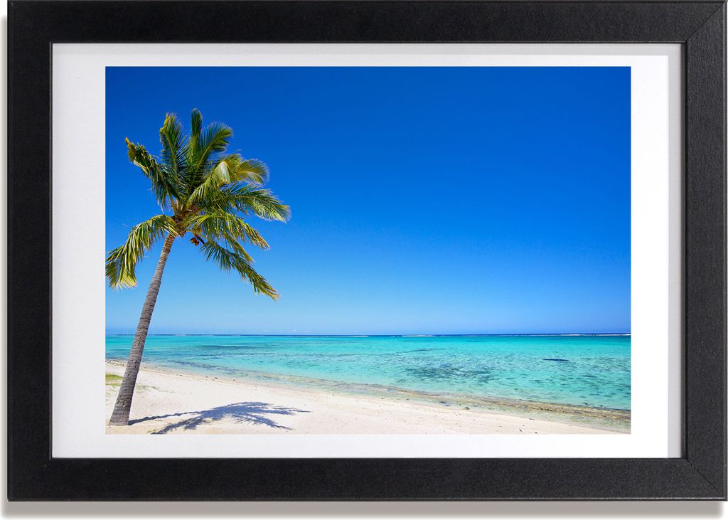 Bild 30x20 MDF-Rahmen, Wandkunst Tropischer Strand