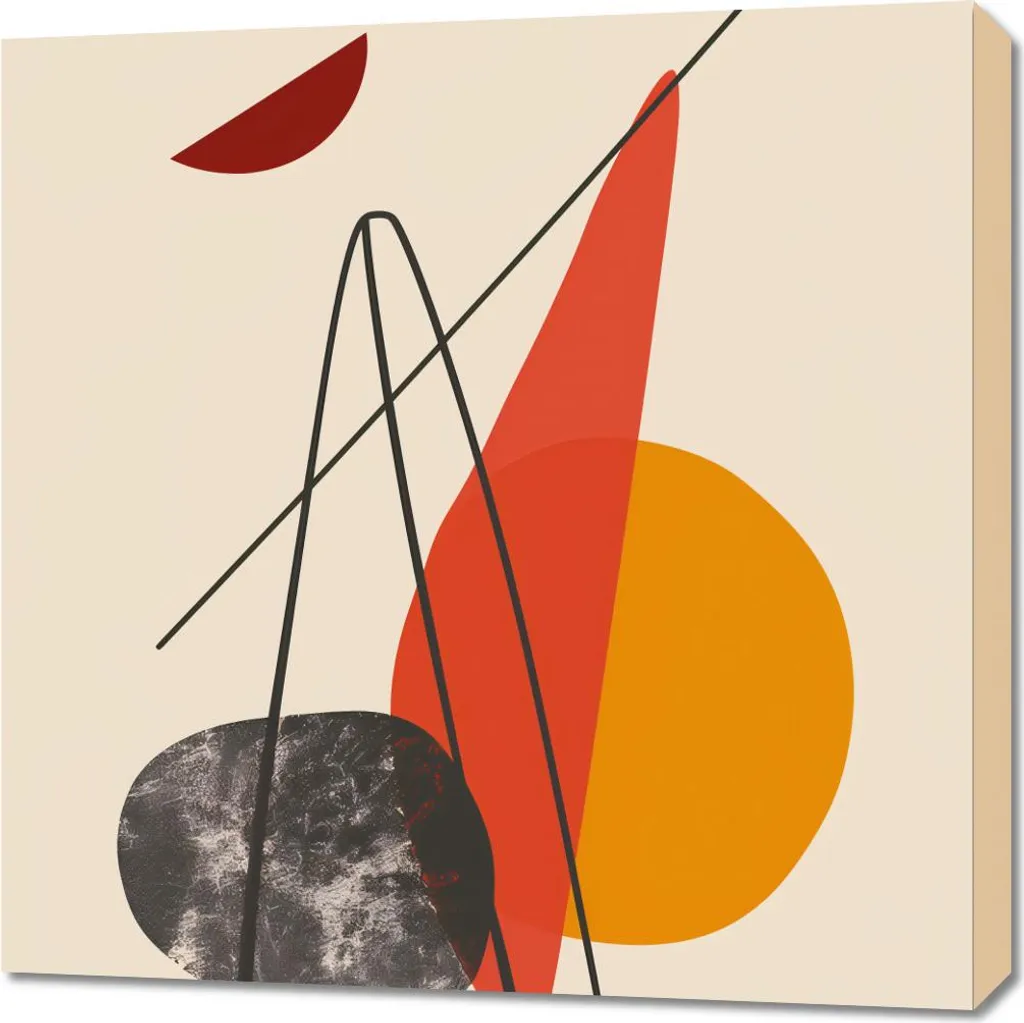 Quadro Moderno Astratto 70x70 Forma Armoniosa: Design per Interni