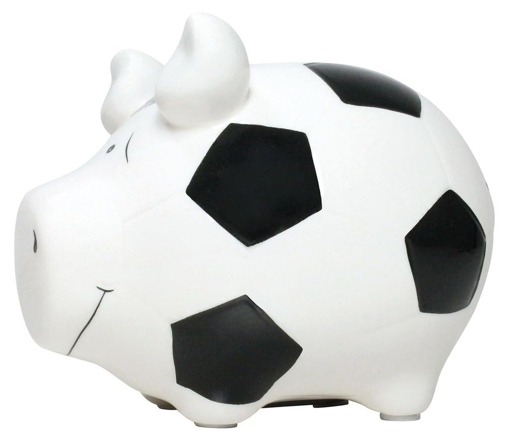 KCG 100862 Salvadanaio "Football pig" - Vetroceramica, Immagine del prodotto 