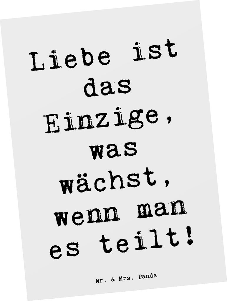 Mr. & Mrs. Panda Postkarte Spruch Eheversprechen Liebe Teilen - Weiß - Geschenk, und Hingabe, Ansichtskarten, schenken, Postkarten, Heiraten, Gesc...