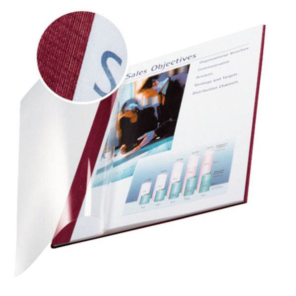 LEITZ Buchbindemappe impressBind A4 14 mm bordeaux Soft Cover 10 Mappen