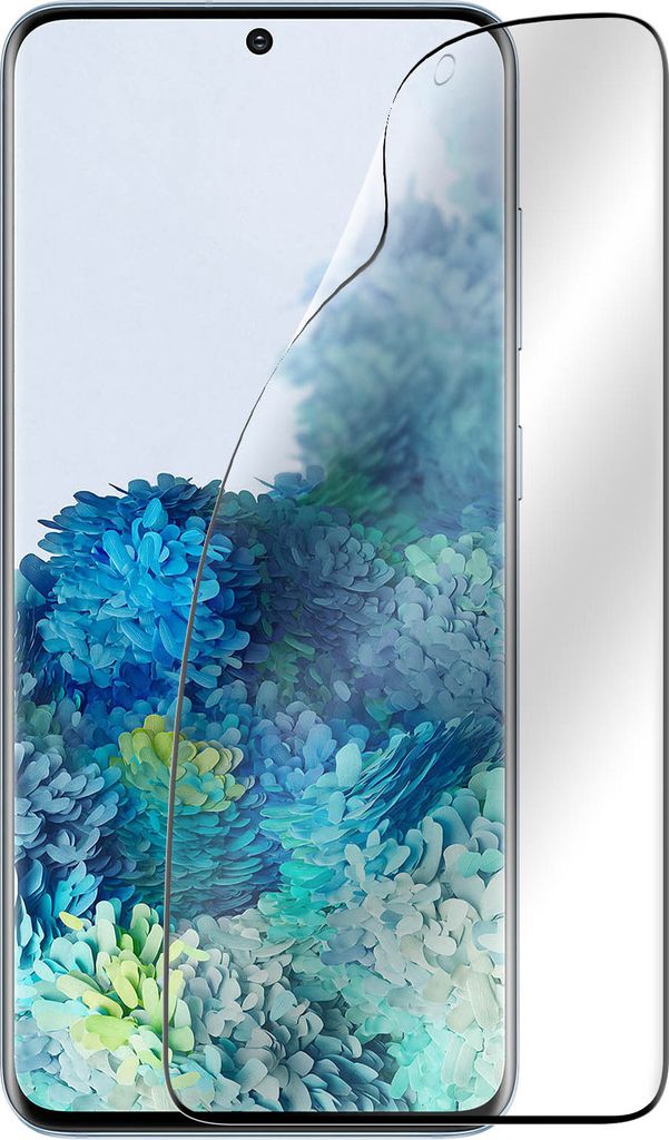 Flexible kratzfeste Displayschutzfolie für Samsung Galaxy S20 – Rand Schwarz
