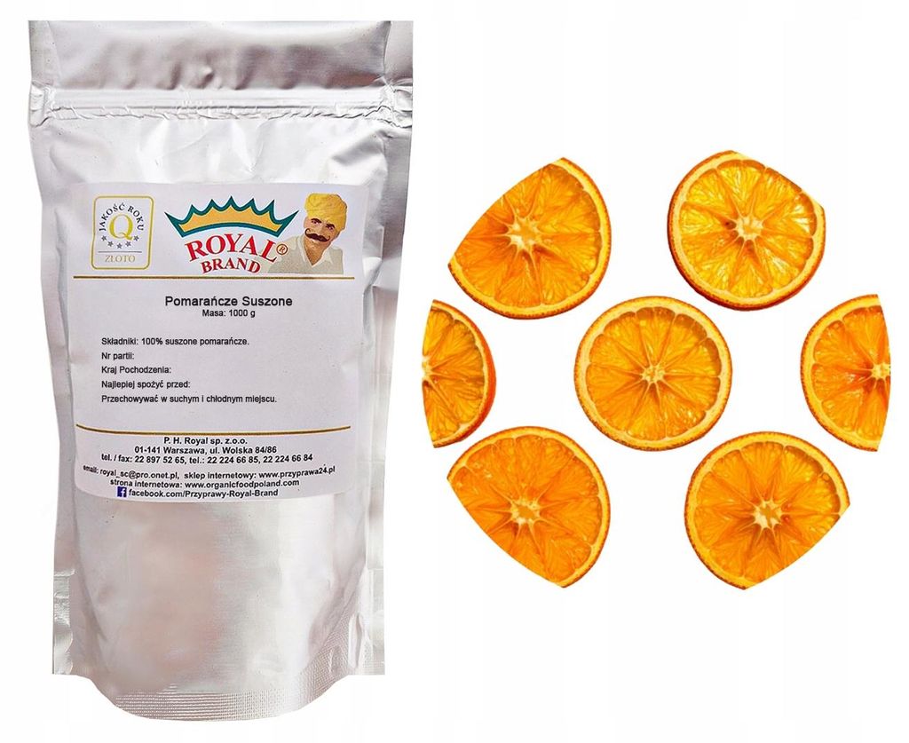 Arance essiccate 1 kg, fette di arancia di qualità Immagine del prodotto 