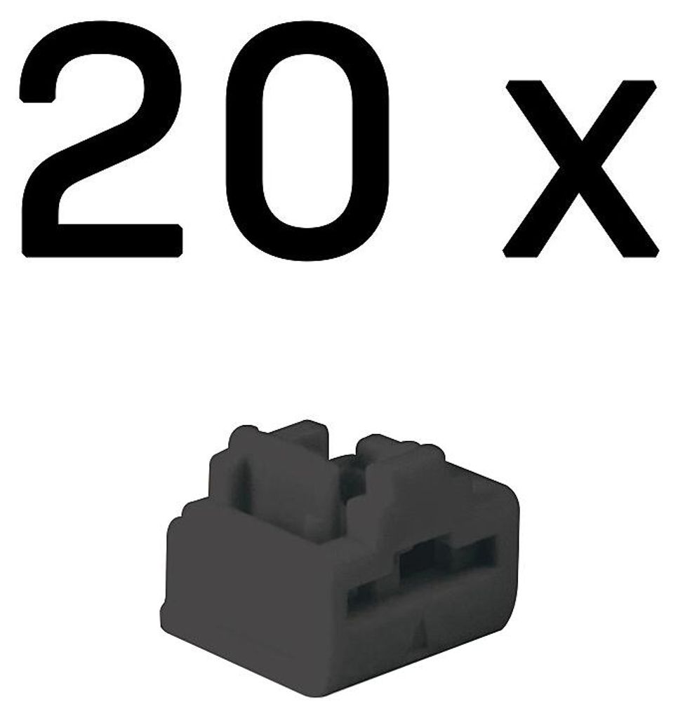 Lindy 47892 Schnittstellenblockierung RJ-45 Schwarz Acrylnitril-Butadien-Styrol (ABS) 20 Stück(e)