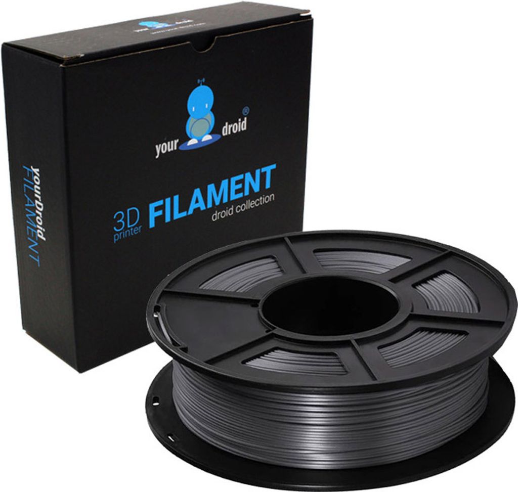 yourDroid BioSilk PLA PLUS Filament Schwarz 1.75mm 1kg