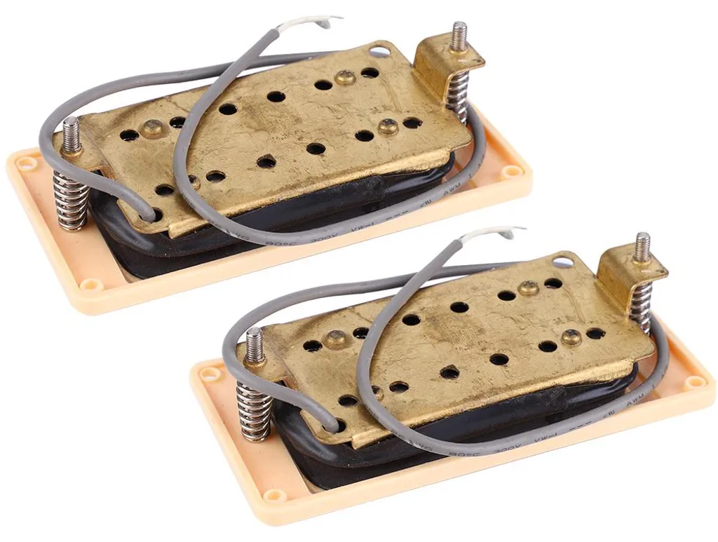Micro Guitare Électrique GMC02 - Micro de Chevalet Jaune et Noir Style - 3